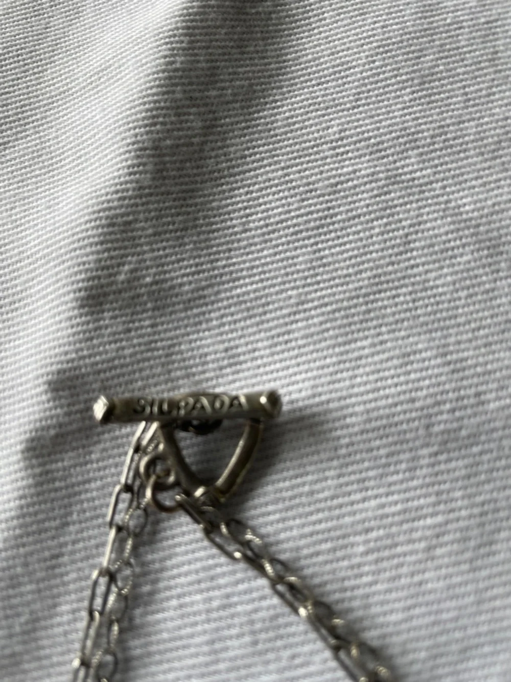 Vintage Silpada Double Stranded Sterling and Pearl Necklace - Picture 4 of 6